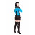 Black/Blue Corset, Bolero, Skirt, Belt & Boots Outfit