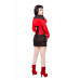 Black/Red Corset, Bolero, Skirt, Belt & Boots Outfit