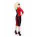 Black/Red Corset, Bolero & Skirt Outfit